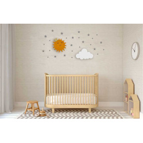 Décoration Murale Enfant – Soleil, Nuage et Étoiles en Bois | Chambre Bébé & Enfant