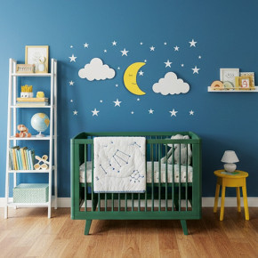 Au Clair de la Lune – Set Décoratif Nuages & Étoiles
