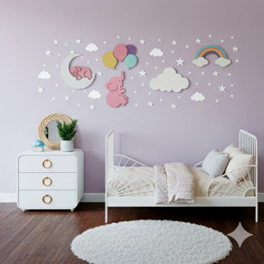 "Parade des Éléphants" – Set Décoratif Arc-en-ciel & Ballons