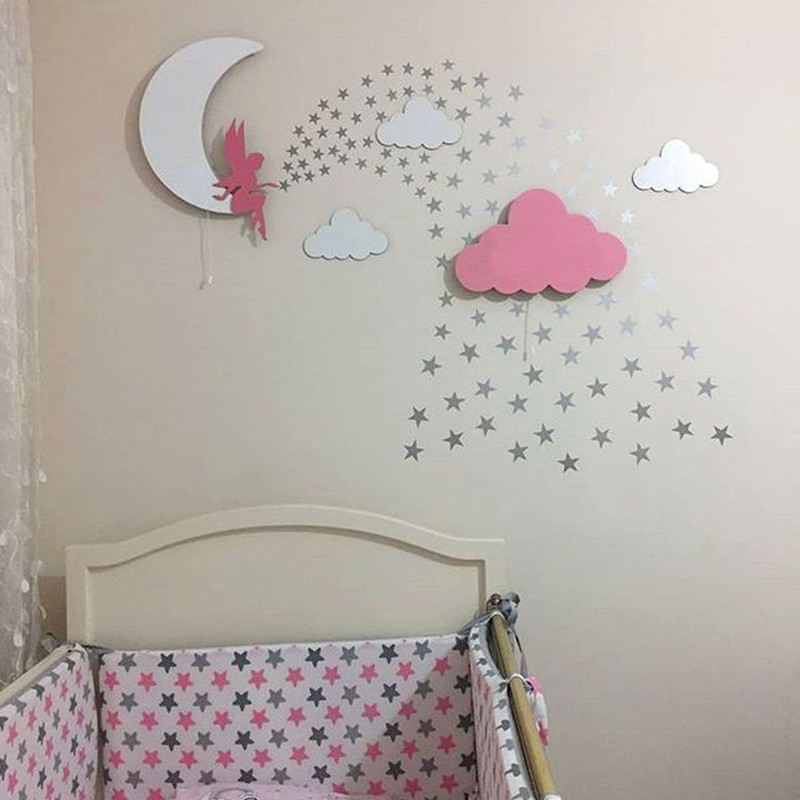 Poussière d'Étoiles – Décoration Murale Fée Magique & Lune