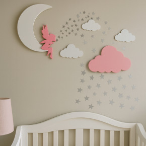 Poussière d'Étoiles – Décoration Murale Fée Magique & Lune