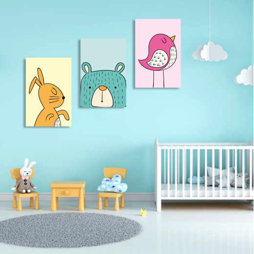 Le Trio Enchanté : Ours, Lapin et l'Oiseau