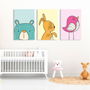 Le Trio Enchanté : Ours, Lapin et l'Oiseau